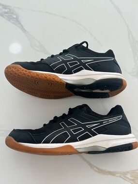 Asics Black & Gum GEL-Rocket Indoor Court Shoes Volleyball Size 7